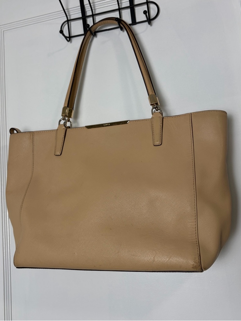 Coach Madison Tan Beige Leather Zip Top Tote Bag 29002